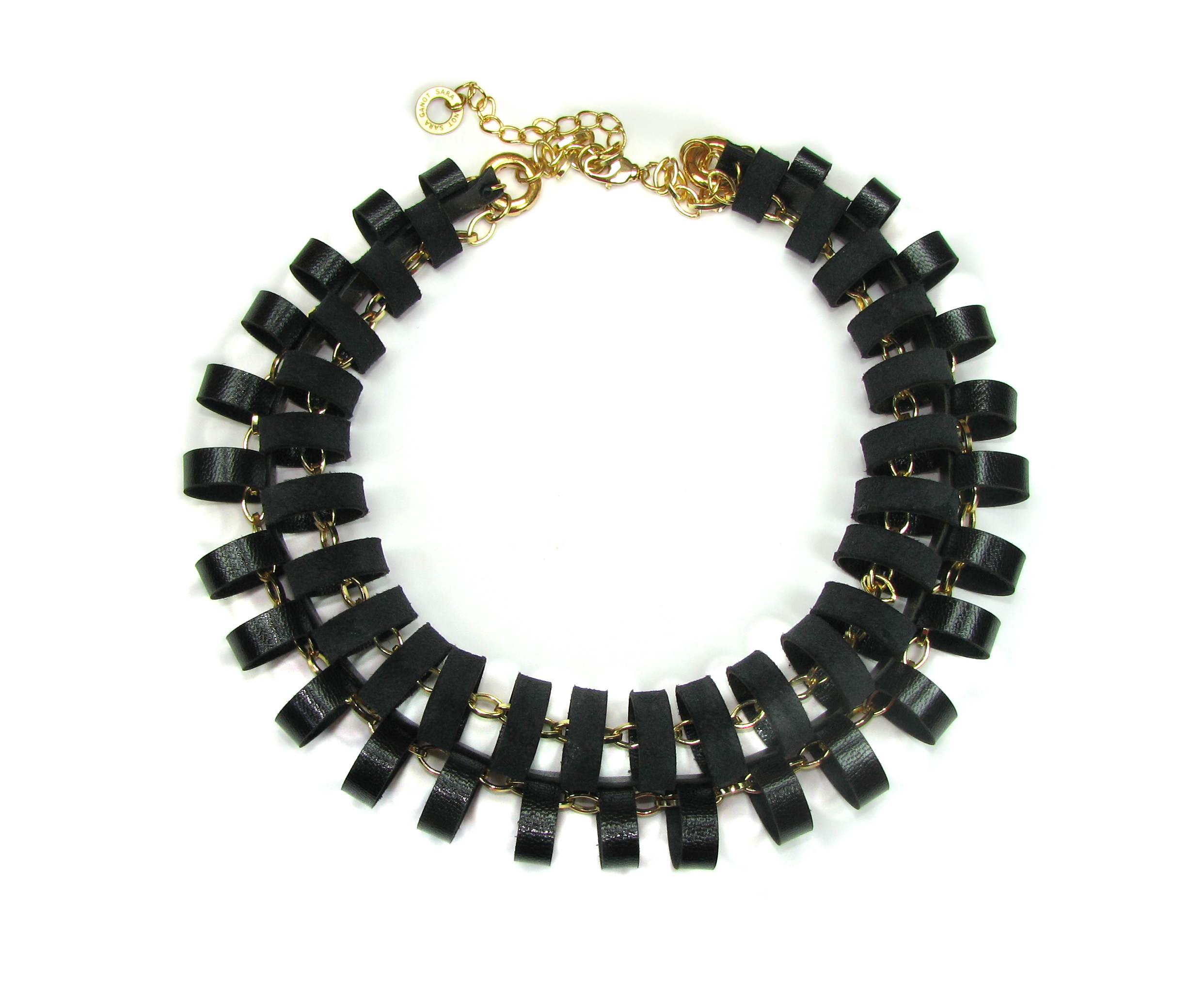 Striped Leather necklace